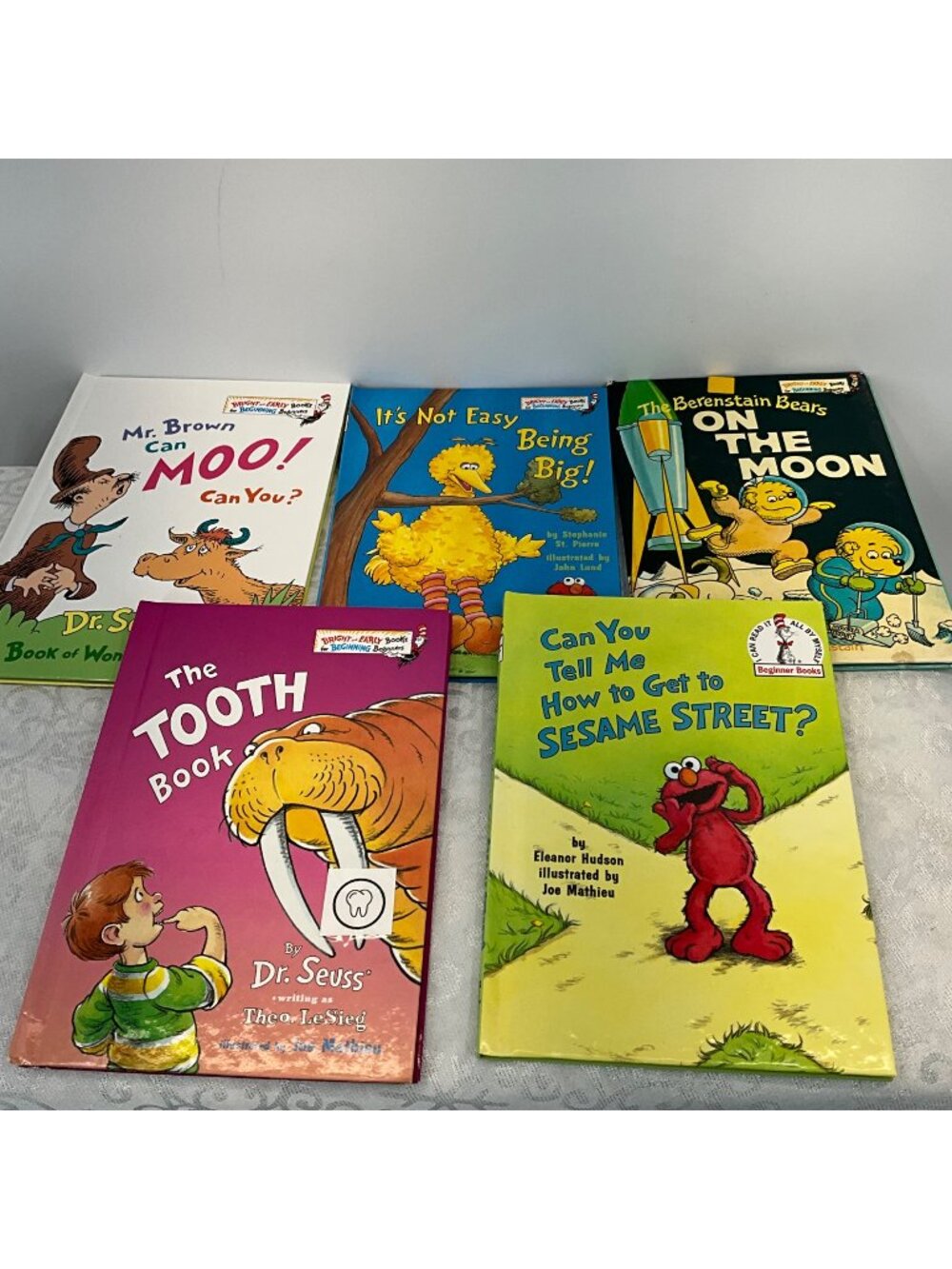 Bright & Early Beginner Books Lot Of 5: Dr. Seuss Sesame Street Berenstain Bears